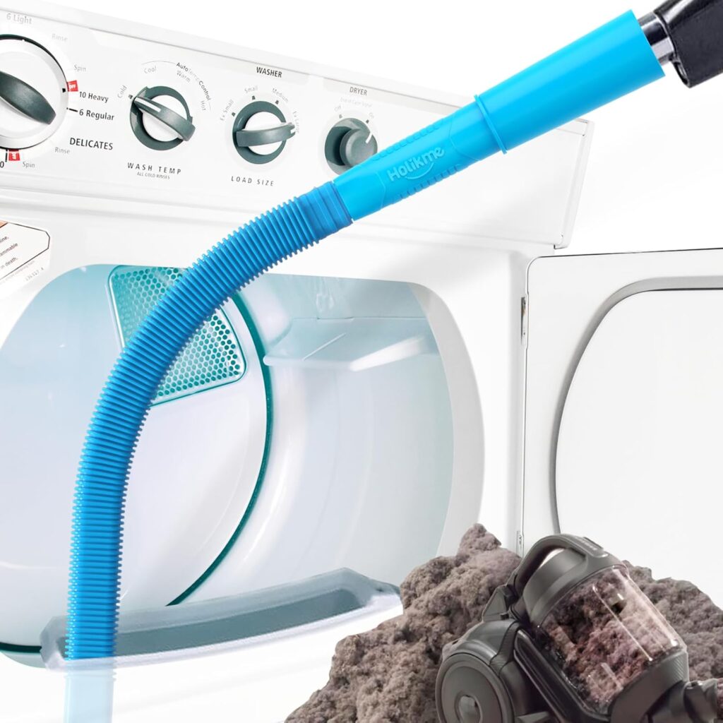 Dryer Vent Cleaner Kit Vacuum Hose Attachment Brush, Lint Remover, Dryer Vent Vacuum Hose, Blue