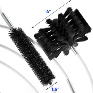 30 Feet Dryer Vent Cleaner Kit, Flexible Lint Brush with Drill Attachment, Fireplace Chimney Brushes Extends Up to 30 Feet for Easy Cleaning, Use with or Without a Power Drill - Image 5