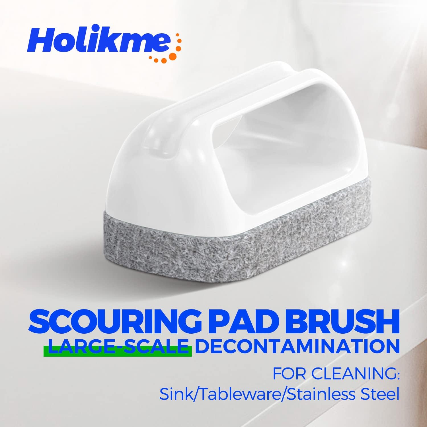 7 Pack Deep Cleaning Brush Set, Scrub Brush, Grout Brush, Pool Brush, Scrub Pads with Scraper Tip Scouring Pads, for Pool Walls, Bathroom, Floor, Tub, Shower and Kitchen Surface - Image 2