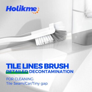 7 Pack Deep Cleaning Brush Set, Scrub Brush, Grout Brush, Pool Brush, Scrub Pads with Scraper Tip Scouring Pads, for Pool Walls, Bathroom, Floor, Tub, Shower and Kitchen Surface - Image 3