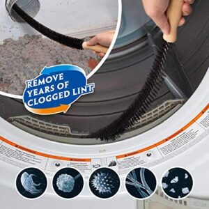 2 Pieces Dryer Vent Cleaner Kit, Dryer Lint Vacuum Attachment and Flexible Dryer Lint Brush, Vacuum Hose Attachment, Blue - Image 4