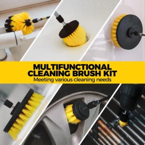 23Pack Drill Brush Attachments Set, Scrub Pads & Sponge, Buffing Pads, Power Scrubber Brush with Extend Long Attachment, Car Polishing Pad Kit,Cleaning Supplies，Shower Scrub,Scratch Brushes - Image 2