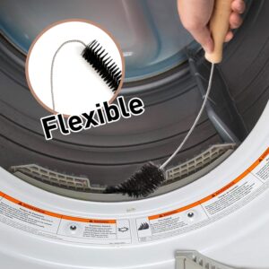 Clothes Dryer Lint Vent Trap Cleaner Brush, Flexible lint Remover, Long Coil Brush for Refrigerator - Image 2