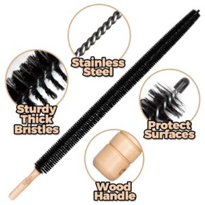 Dryer Vent Cleaner Kit 2 Pack Dryer Lint Brush Vent Trap Cleaner Long Flexible Refrigerator Coil Brush 27 Inch - Image 2
