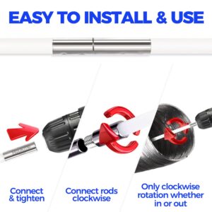 40 Feet Dryer Vent Cleaner Kit Flexible Lint Brush with Drill Attachment, Extends Up to 40 Feet for Easy Cleaning, Synthetic Brush Head, Use with or Without a Power Drill - Image 3
