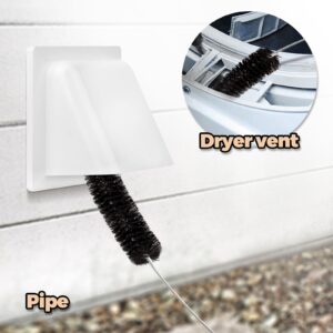 2 Pack Dryer Vent Cleaner Kit Clothes Dryer Lint Brush Vent Trap Cleaner Home Essentials Long Flexible Vacuum Brush - Image 3