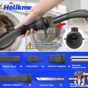 Upgraded Dryer Vent Cleaner kit, 2 Pieces Dryer Lint Vacuum Attachment Fit for Most Vacuum Cleaner, Flexible Lint Remover Cleaning Brush, Black - Image 4