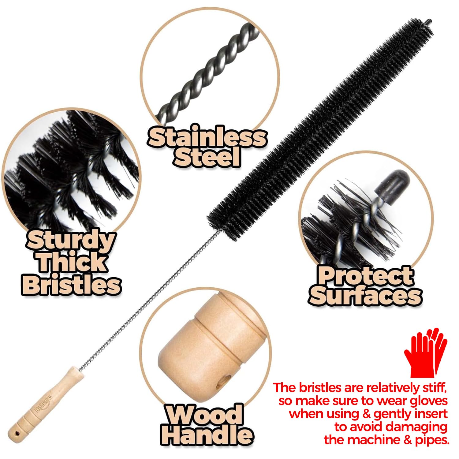 2 Pack Dryer Vent Cleaner Kit Clothes Dryer Lint Brush Vent Trap Cleaner Home Essentials Long Flexible Vacuum Brush - Image 4