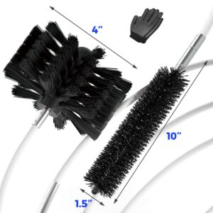 40 Feet Dryer Vent Cleaner Kit Flexible Lint Brush with Drill Attachment, Extends Up to 40 Feet for Easy Cleaning, Synthetic Brush Head, Use with or Without a Power Drill - Image 5