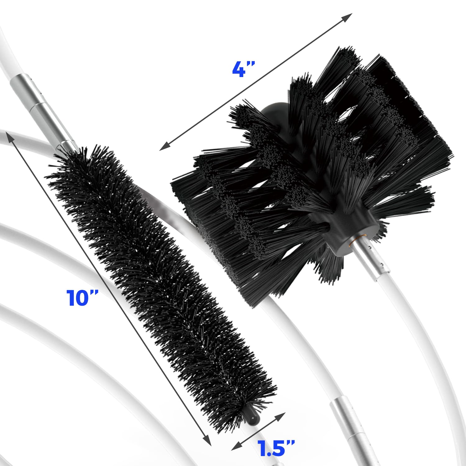 35 Feet Dryer Vent Cleaning Brush, Lint Remover, Synthetic Brush Head, Use with or Without a Power Drill - Image 5