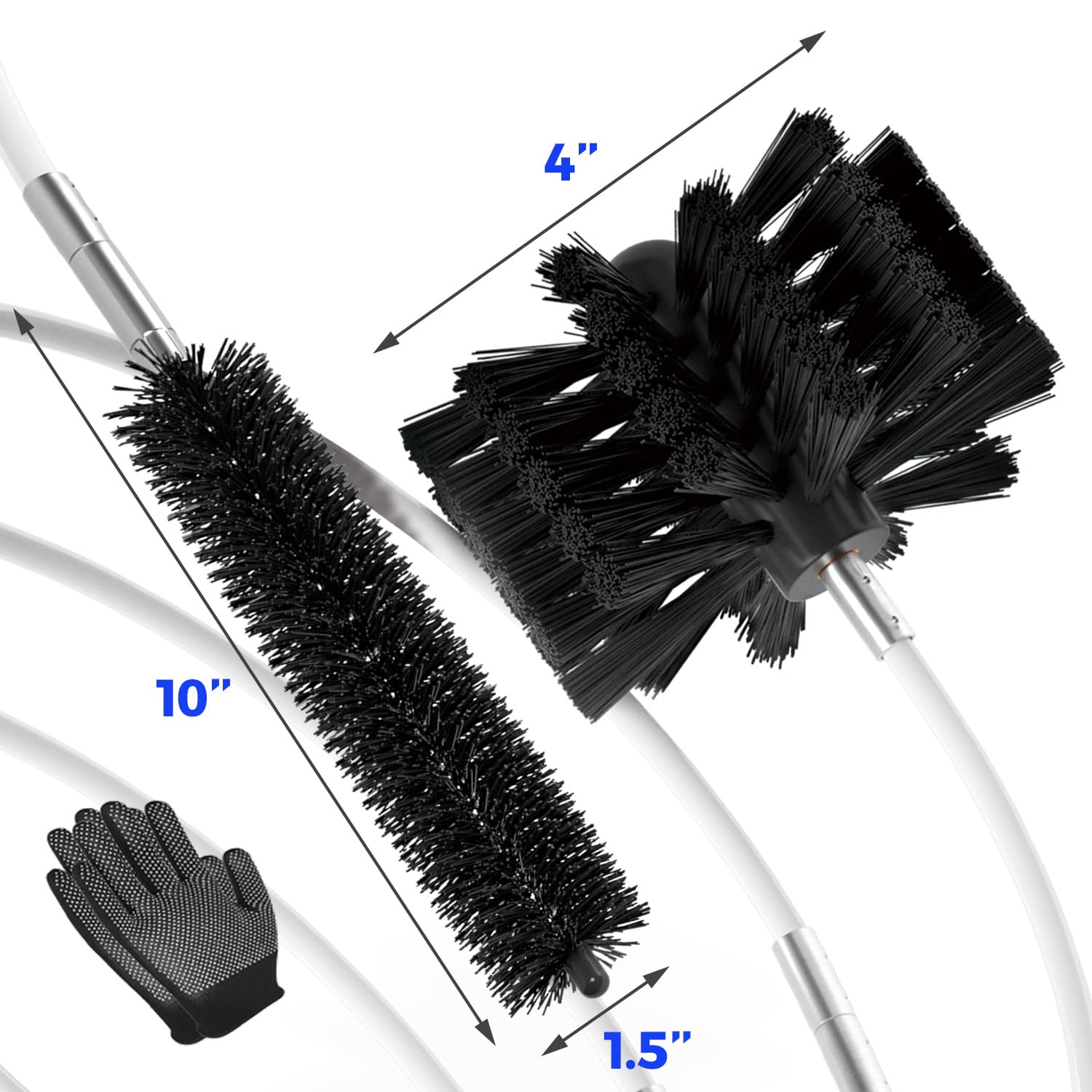 50 Feet Dryer Vent Cleaner Kit Lint Remover Flexible Dryer Vent Cleaning Brush Extends Up to 50 Feet - Image 5