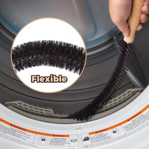 Dryer Vent Cleaner Kit 2 Pack Dryer Lint Brush Vent Trap Cleaner Long Flexible Refrigerator Coil Brush 27 Inch - Image 6