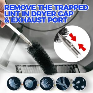 32 Feet Dryer Vent Cleaner Kit, Upgrade Flexible Lint Brush with Drill Attachment, Extends Up to 32 Feet for Easy Cleaning,Use with or Without a Power Drill - Image 5