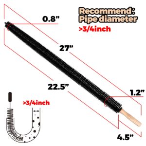 Dryer Vent Cleaner Kit 2 Pack Dryer Lint Brush Vent Trap Cleaner Long Flexible Refrigerator Coil Brush 27 Inch - Image 7