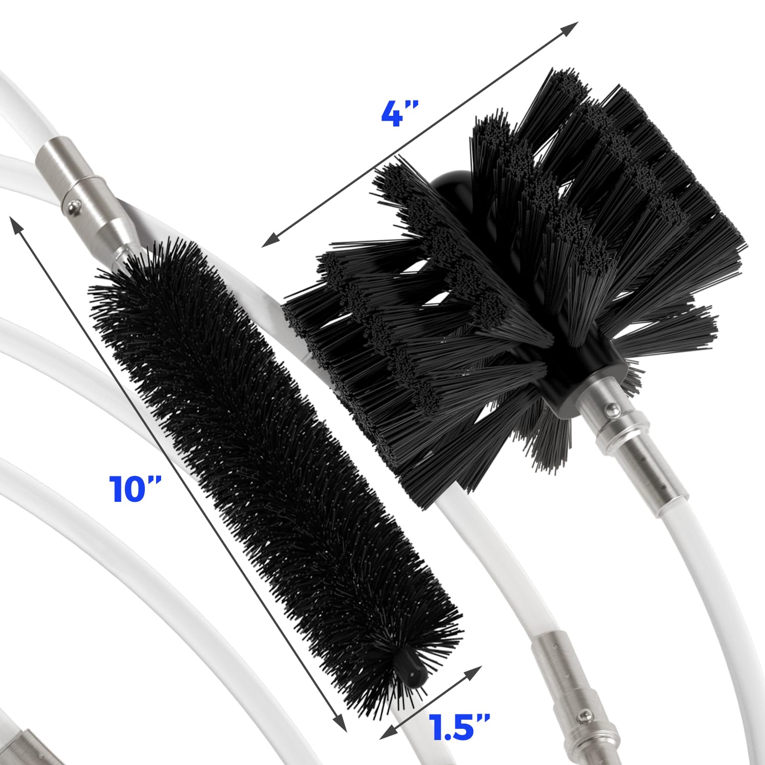32 Feet Dryer Vent Cleaner Kit, Upgrade Flexible Lint Brush with Drill Attachment, Extends Up to 32 Feet for Easy Cleaning,Use with or Without a Power Drill - Image 6