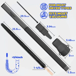 Upgraded Dryer Vent Cleaner kit, 2 Pieces Dryer Lint Vacuum Attachment Fit for Most Vacuum Cleaner, Flexible Lint Remover Cleaning Brush, Black - Image 6