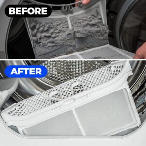 2 Pieces Dryer Vent Cleaner Kit Vacuum Hose Attachment Clothes Dryer Lint Vent Trap Cleaner Brush & Refrigerator Coil Brush Lint Remover, Blue - Image 7